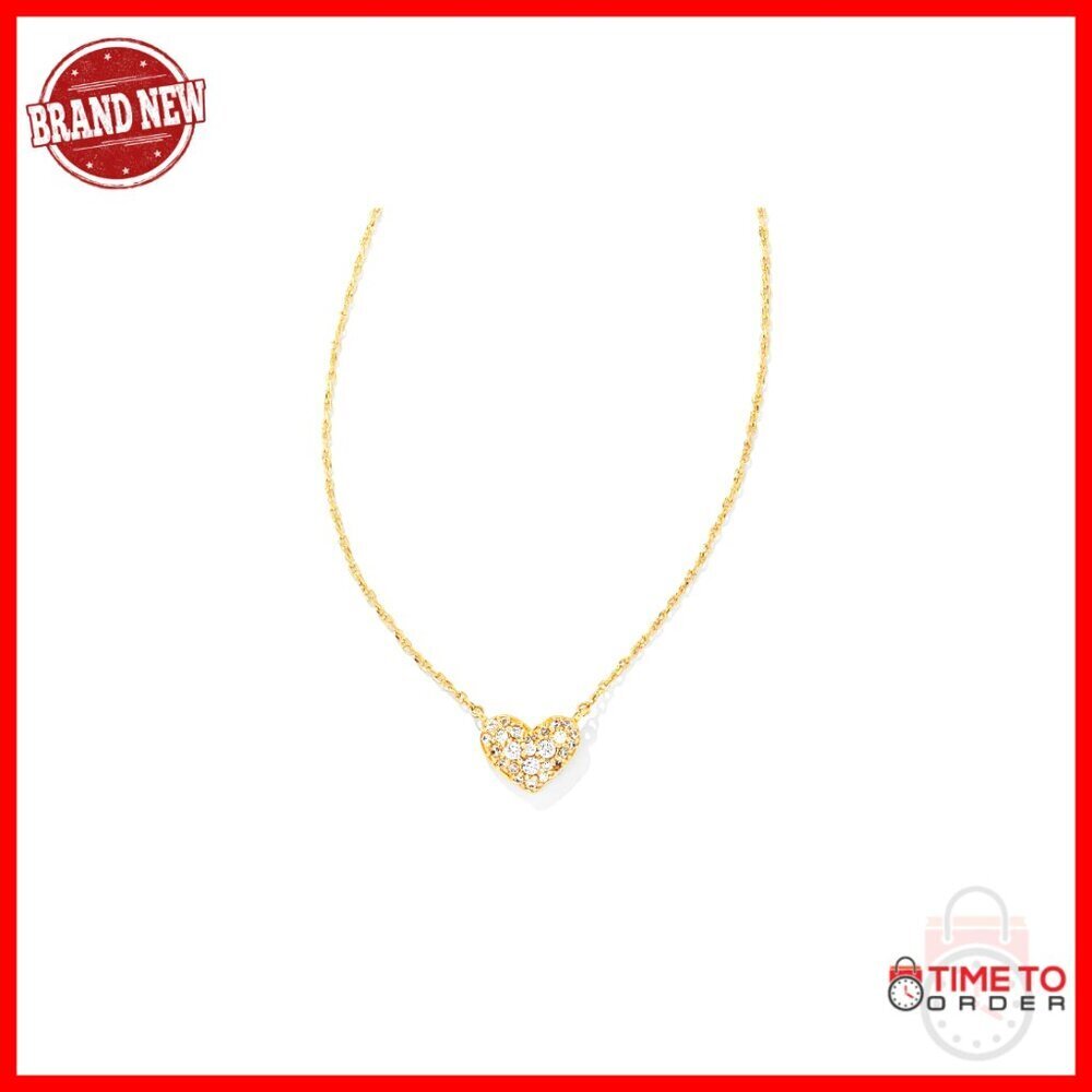 Heart Pendant Necklace Gift Set Dainty Gold Plated Elegant Minimal Jewelry